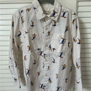 Tucker + Tate White Shirt with Ski Print
